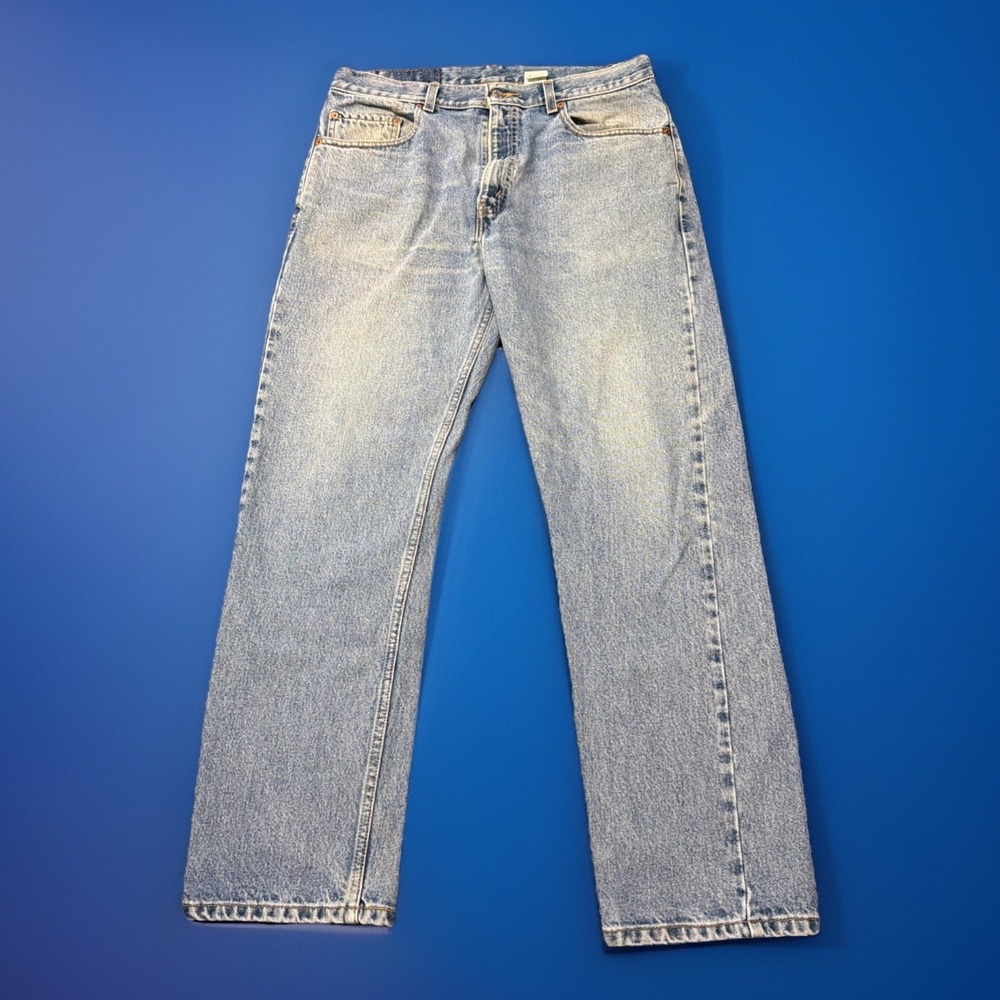 VIntage Levi's 505 Jeans Mens 34x30 Light Wash Great Fade Y2K 02